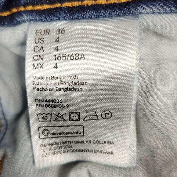 &denim Skirt Womens Size 4 Mini Distressed 27" Waist - Picture 5 of 7